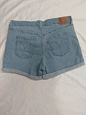 Levi's Light Wash High-Rise Denim Shorts